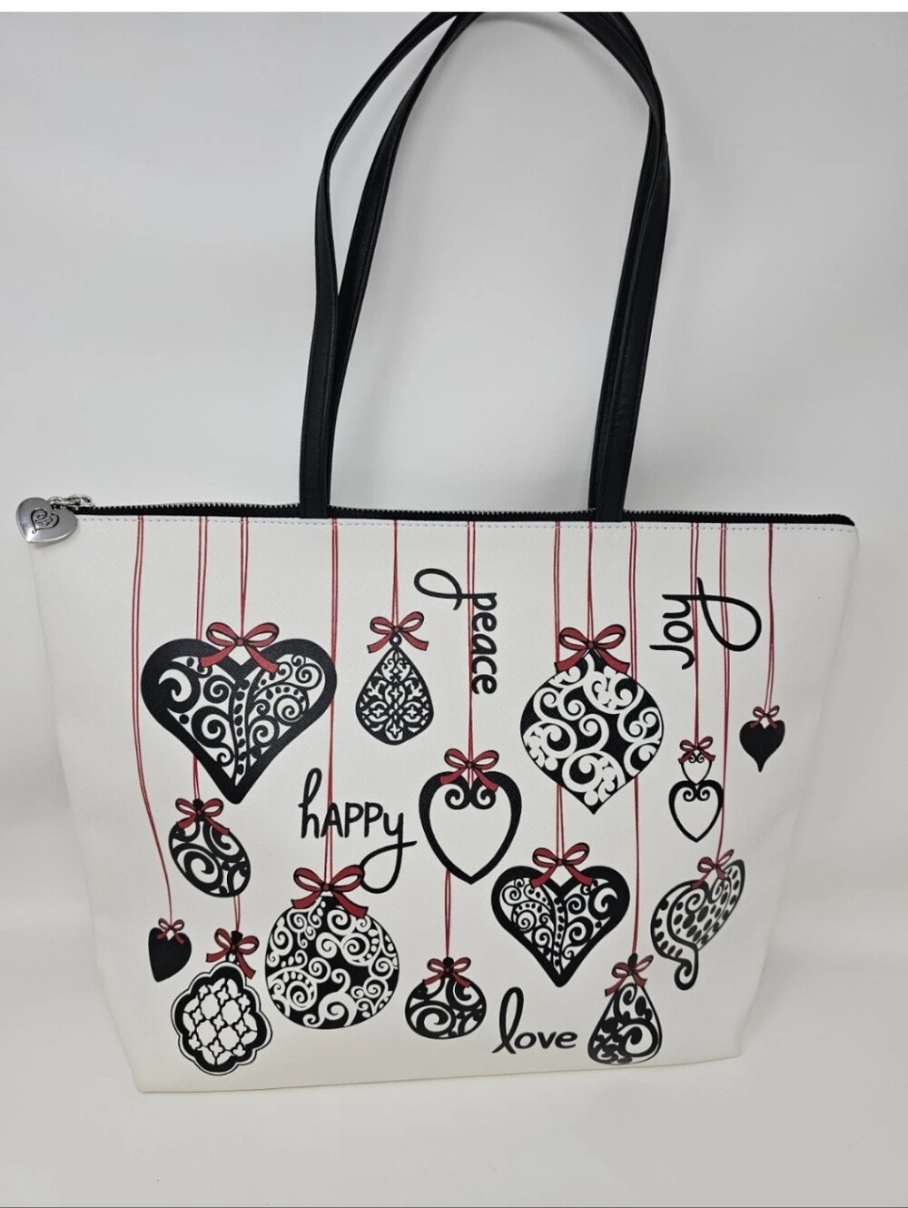 Brighton Love Notes Christmas Holiday Vinyl Tote Bag